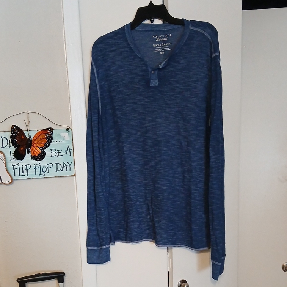 Lucky Brand Indigo Long Sleeve Henley